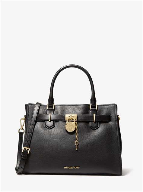 michael kors hamilton medium black totes outlet|michael kors hamilton large satchel.